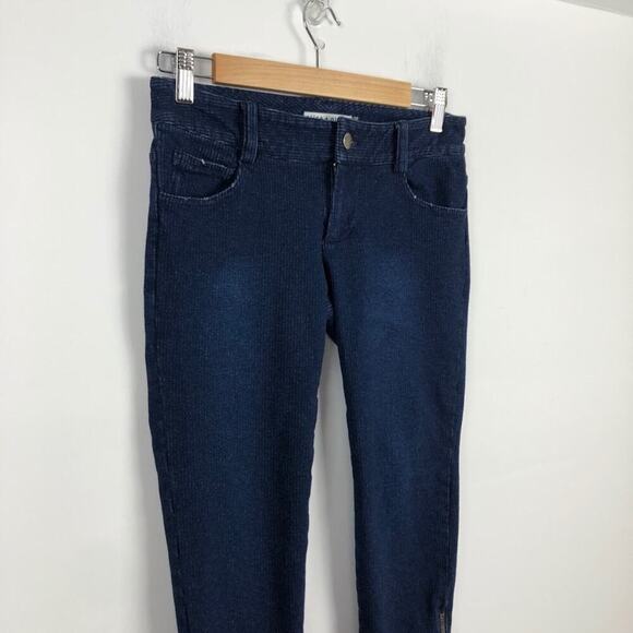 Alice + Olivia Skinny Zip Ankle Dark Wash Jeans  0 - Picture 6 of 16